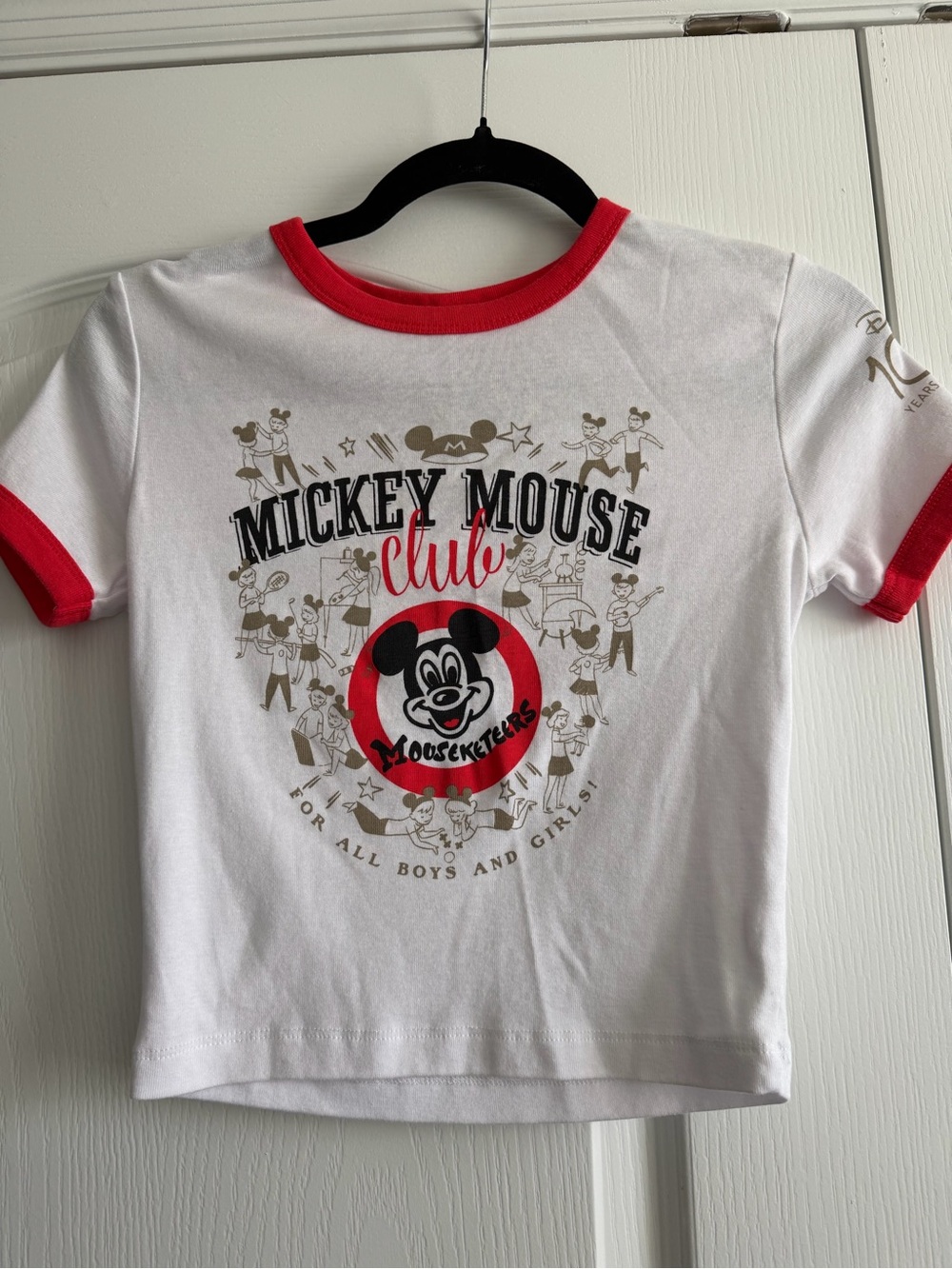 Disney Women’s Mickey Mouse Club Cropped Tee - Small, 100 Years